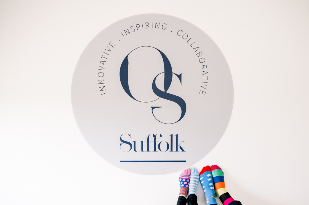 OS Suffolk logo and odd socks